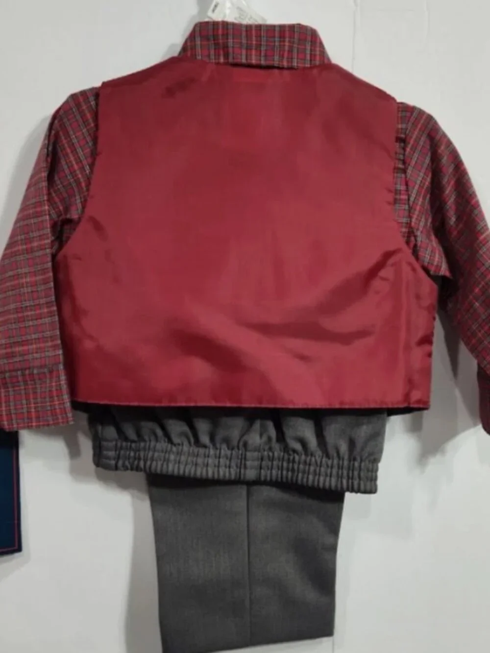 Hudson Ferrell Baby Suit and Bow Tie 4 Piece 12 Month Baby Red/Grey Clip Tie